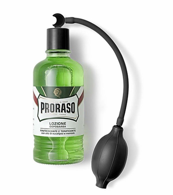 Proraso Aftershave Lotion Green Eucalyptus Menthol 400ml with Atomizer