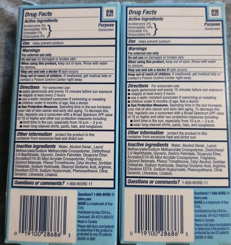 SPF 50 Hydrating Facial Moisturizer with Aloe Vera - 2 Tubes