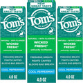 Natural Fluoride Toothpaste Cool Peppermint 3 Pack - Freshens Breath & Fights Cavities