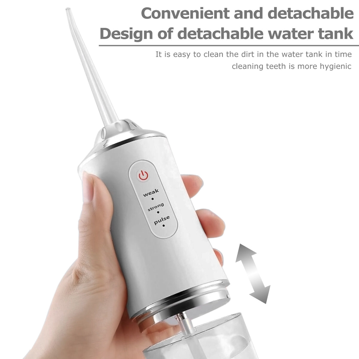 Cordless Water Flosser Dental Oral Irrigator Travel Teeth Cleaner with 4 Tips