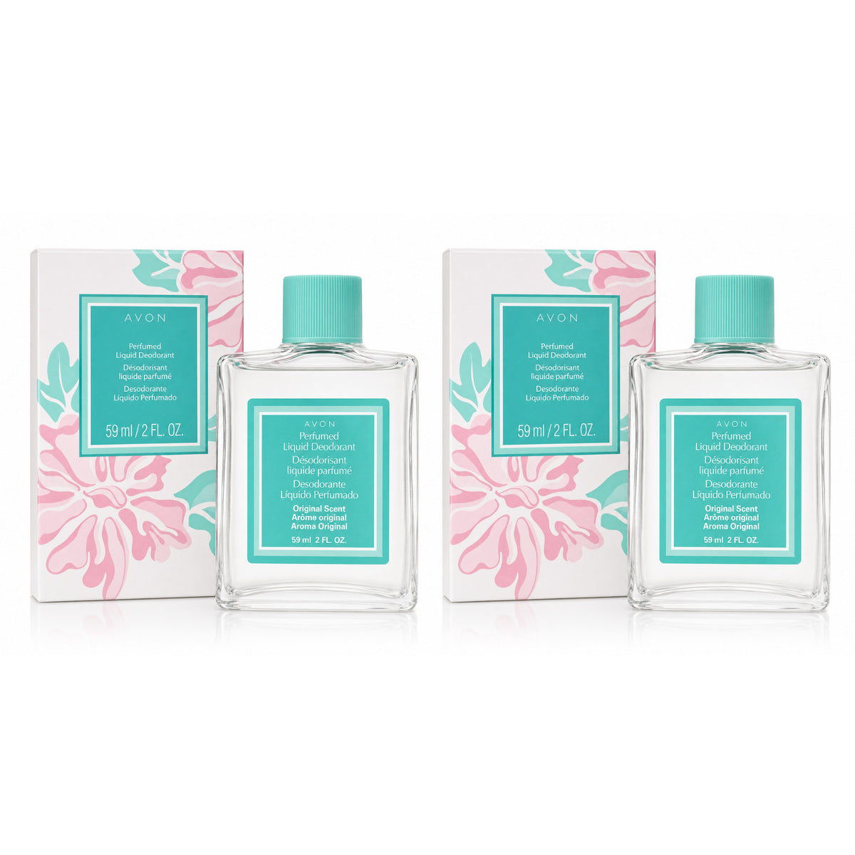 Set of 2 Avon Perfumed Liquid Deodorant 2 oz Floral Scent for Women