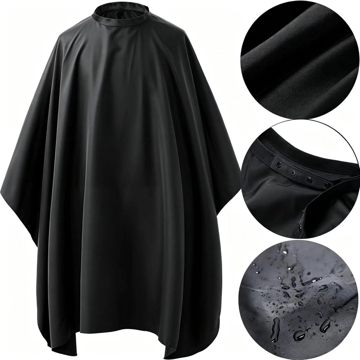 Professional Waterproof Hair Cutting Cape with Adjustable Snap Closure 47x55 Inches