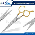 Professional Hair Cutting Scissors 5.5 Inch Stylish Gold Handle Ice Tempered Blades