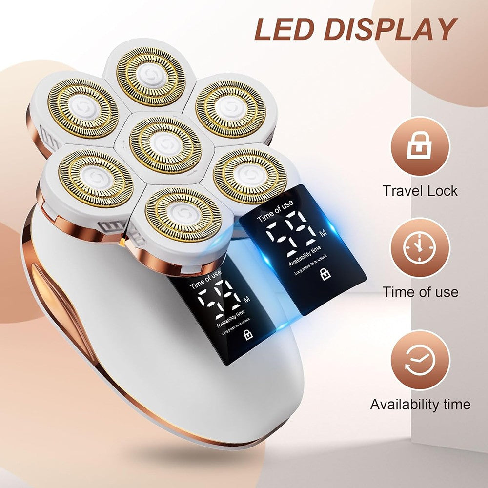 Cordless Women Rotary Electric Shaver for Painless Hair Removal Legs Face Bikini