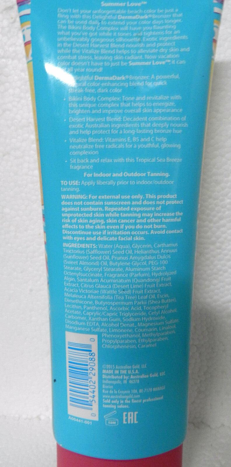 Australian Gold Summer Love Bronzer Tanning Lotion - 8.5 oz Hard to Find