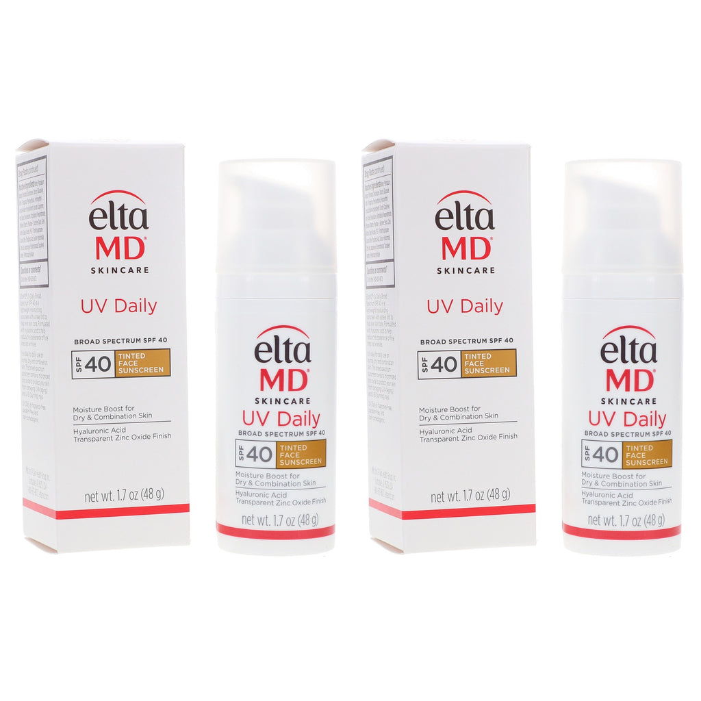 EltaMD UV Daily Broad Spectrum SPF 40 Tinted Face Sunscreen 1.7 oz - 2 Pack