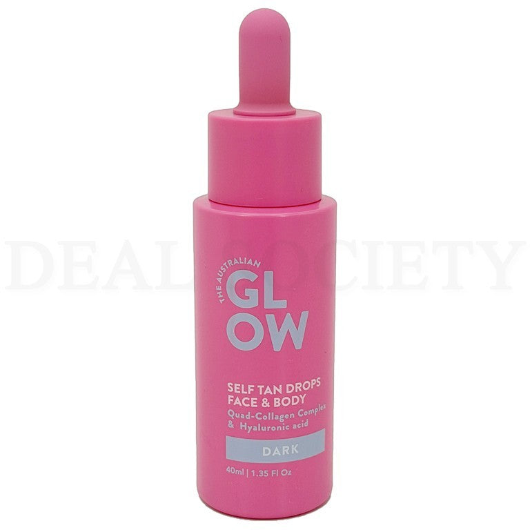 Self Tan Drops for Face & Body Dark - Hydrating Vegan Tanning Serum (Lot of 2)