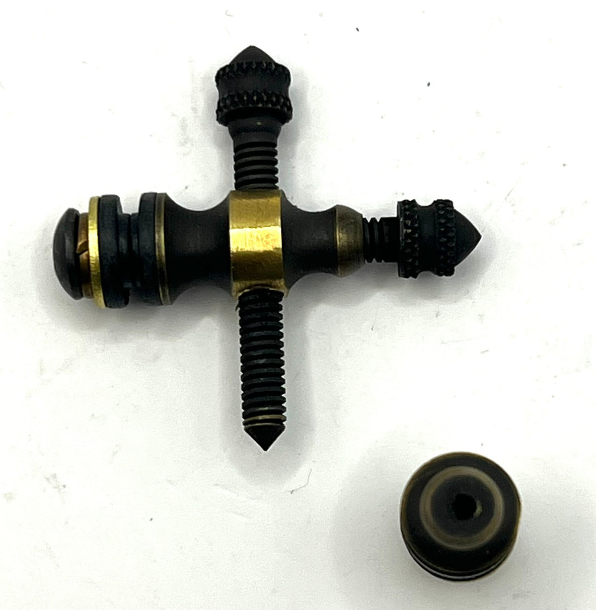 Tattoo Machine Patina Solid Brass Bottle Binder Post Set With stripe