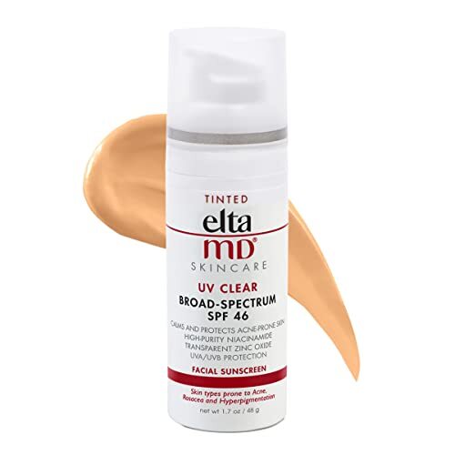 EltaMD UV Clear Tinted Sunscreen SPF 46 - Oil-Free Face Sunscreen for Sensitive Skin