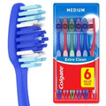 Medium Toothbrushes 6 Pack - Soft Bristle Oral Care for Adults