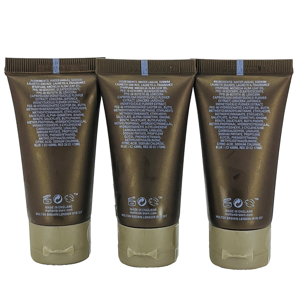 Molton Brown White Sandalwood Body Wash Set - 3 x 1 oz Bottles, New