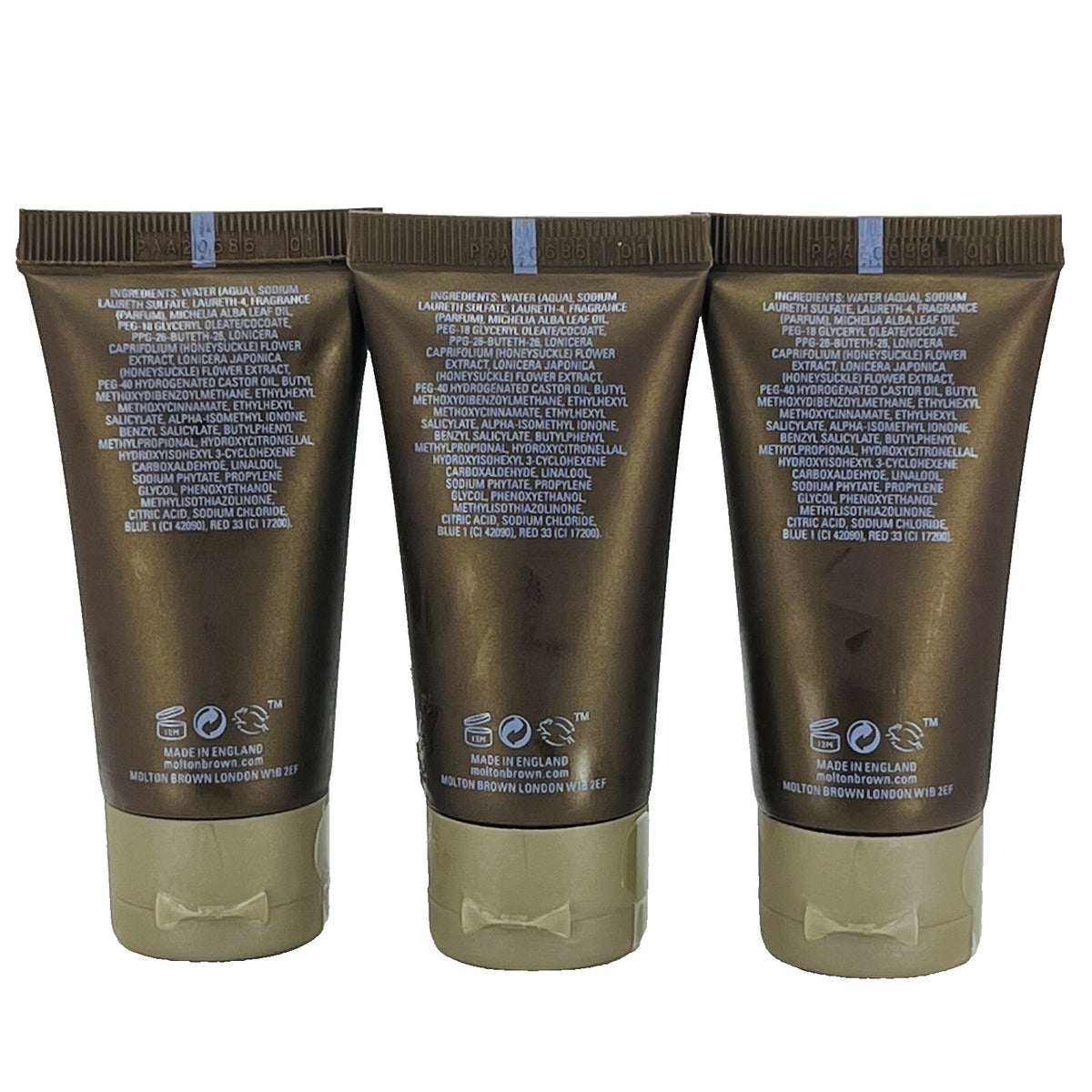 Molton Brown White Sandalwood Body Wash Set - 3 x 1 oz Bottles, New