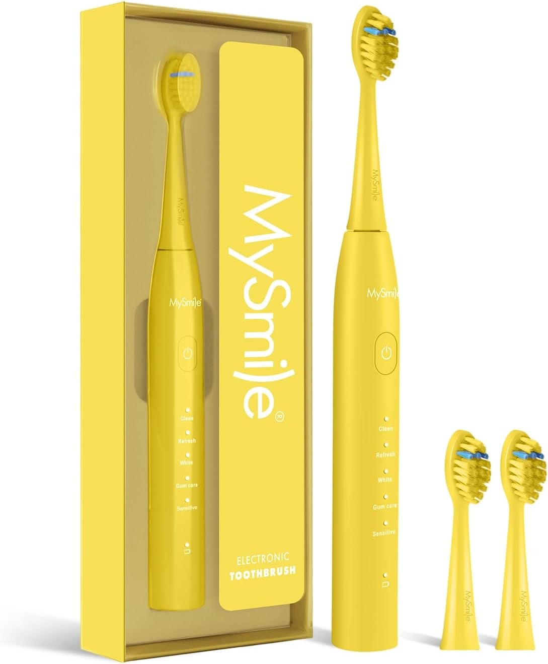Sonic Electric Toothbrush with 5 Modes & 3 Brush Heads - Waterproof Rechargeable