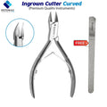 Stainless Steel Toenail Clipper for Thick & Ingrown Nails - Wide Jaw Cutter