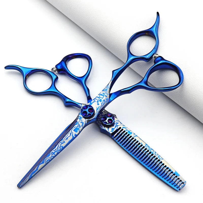 6-Inch Hair Scissors Set Japan Steel Thinning & Cutting Shears Kit