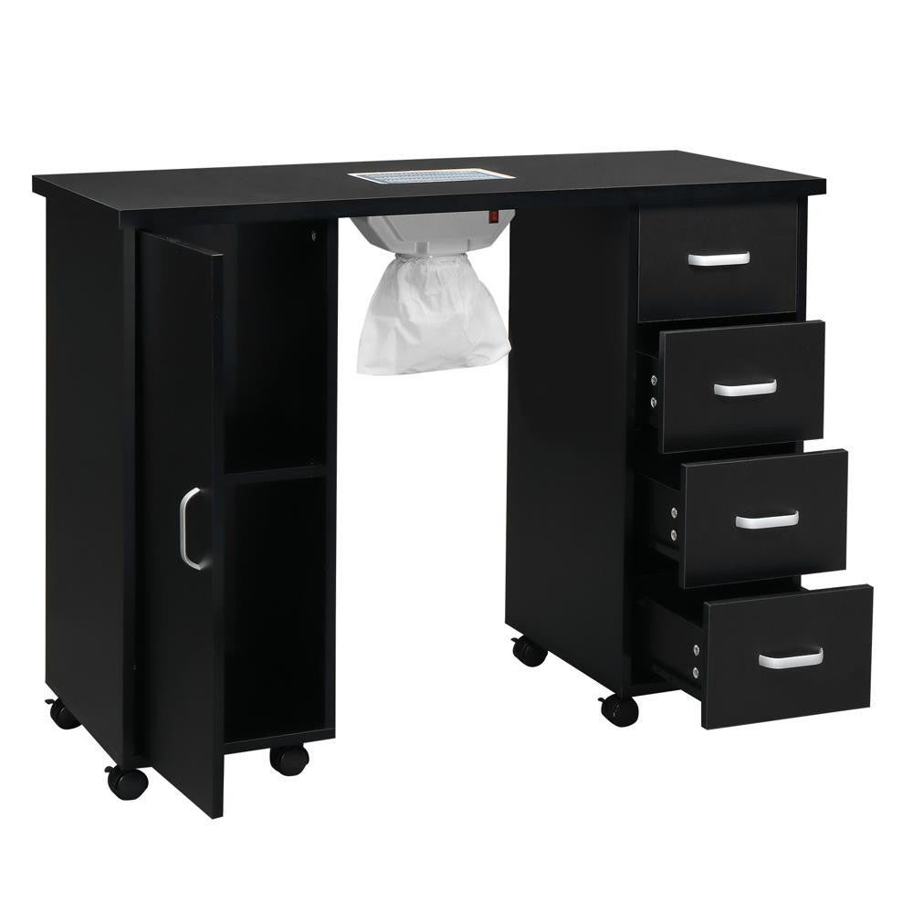 Professional Nail Art Table Station with 4 Drawers for Salons & Spa