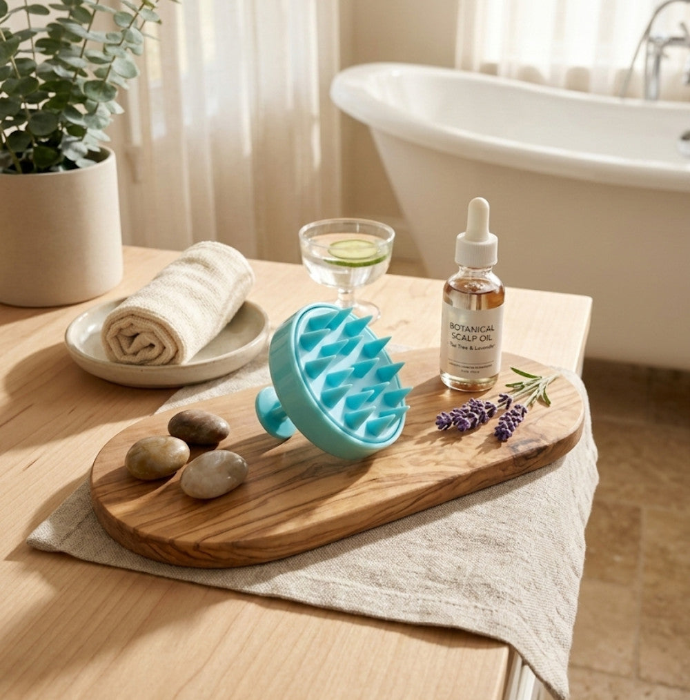 Scalp Scrubber & Hair Growth Massager 2-Pack - Gentle Silicone Head Cleaner