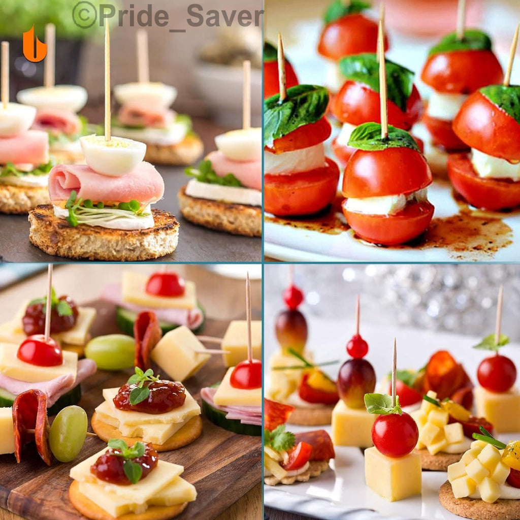 Eco-Friendly Bamboo Toothpicks with Spill-Resistant Shakers - 520 Pieces Set