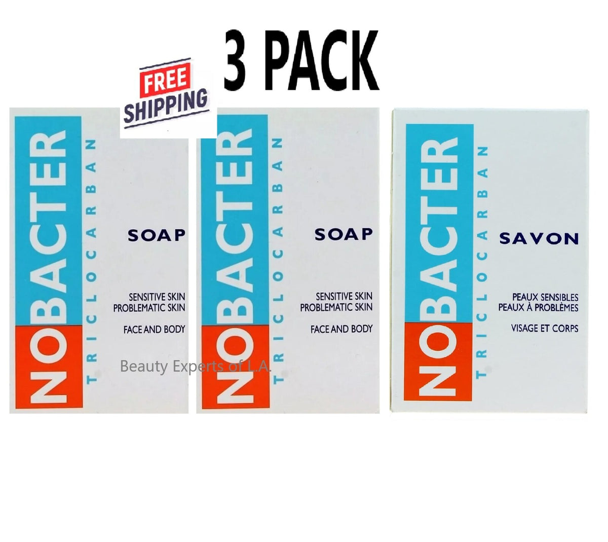 Sensitive Skin Body & Face Soap Bar - 3 Pack 100g