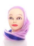 Mannequin Head Makeup Training Practice Wig Hat Display with Multicolor Hair - 10 Inches