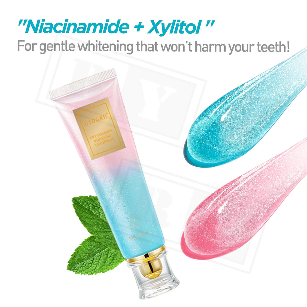 Niacinamide Whitening Toothpaste - Fluoride-Free, Surface Stain Removal, Deep Cleaning - 3 Pack