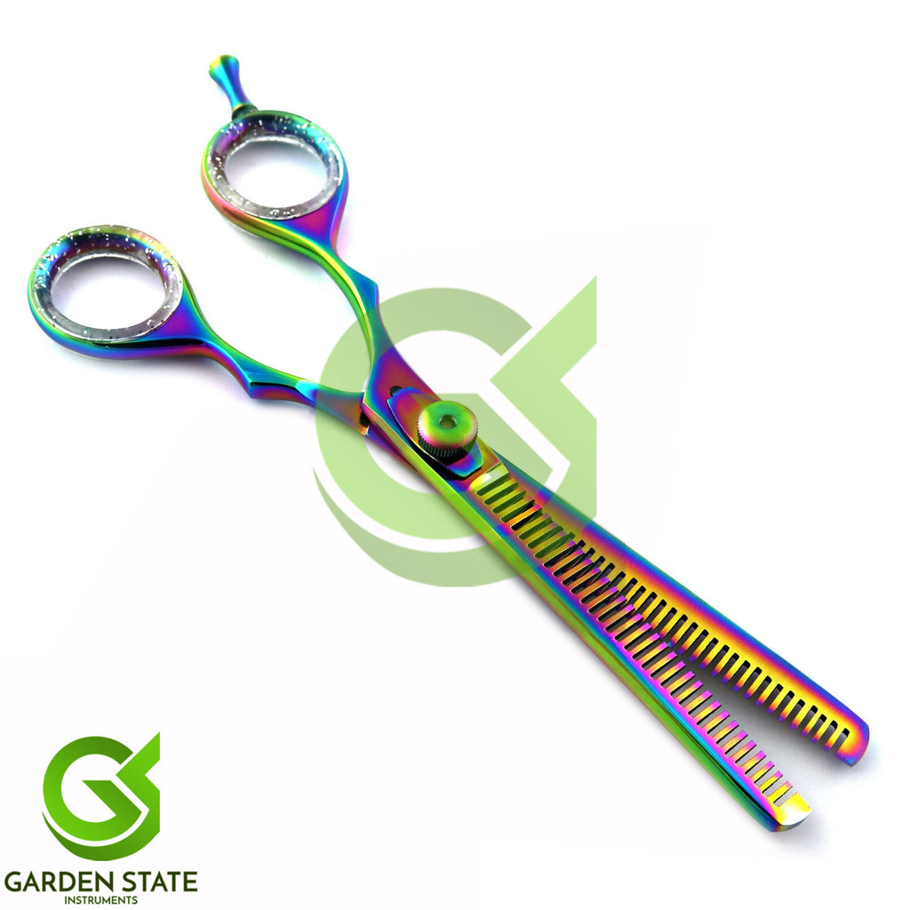 Professional Haircut Scissors 6 Inch Double Edge Thinning Shears Titanium Coated