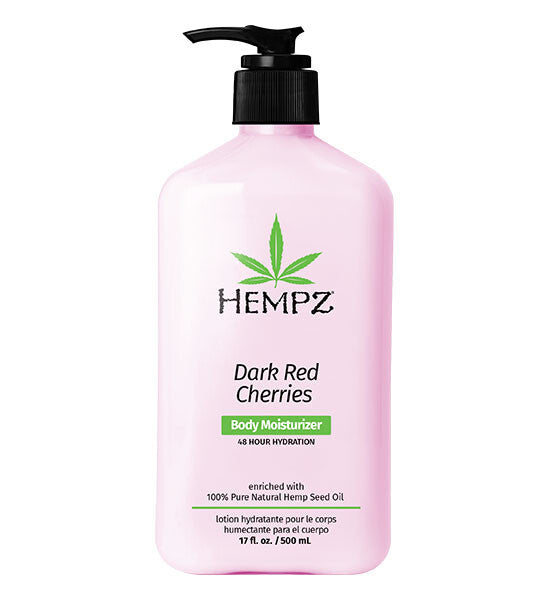 Dark Red Cherries Moisturizer - 17oz Hydrating Body Lotion with Hemp Seed Oil