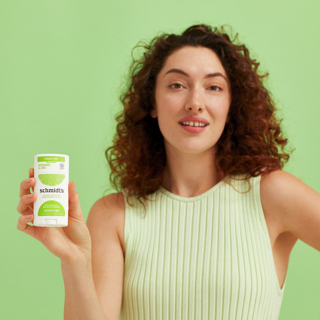 Natural Deodorant Pack of 2 - 24 Hour Odor Protection, Bergamot & Lime