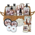 Luxury Bath Spa Gift Set with Coconut & Vanilla - 15 Piece Aromatherapy Basket