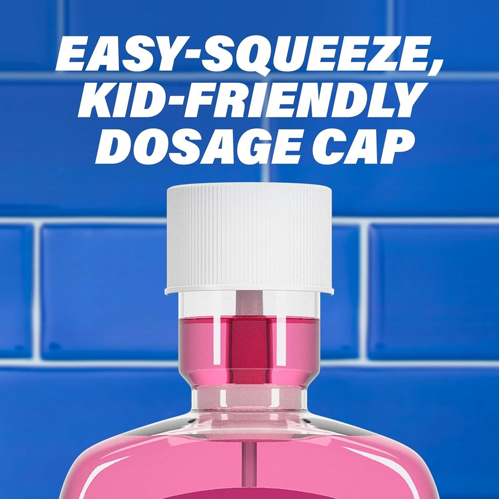 Kids Fluoride Mouthwash Bubblegum Flavor 16.9oz - Cavity Prevention & Fresh Breath
