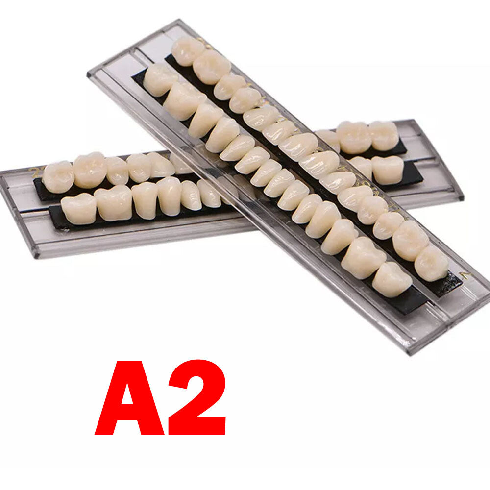 Denture Set 5 Pieces Acrylic Resin Full Upper & Lower Dentures - A2 A3 Shades