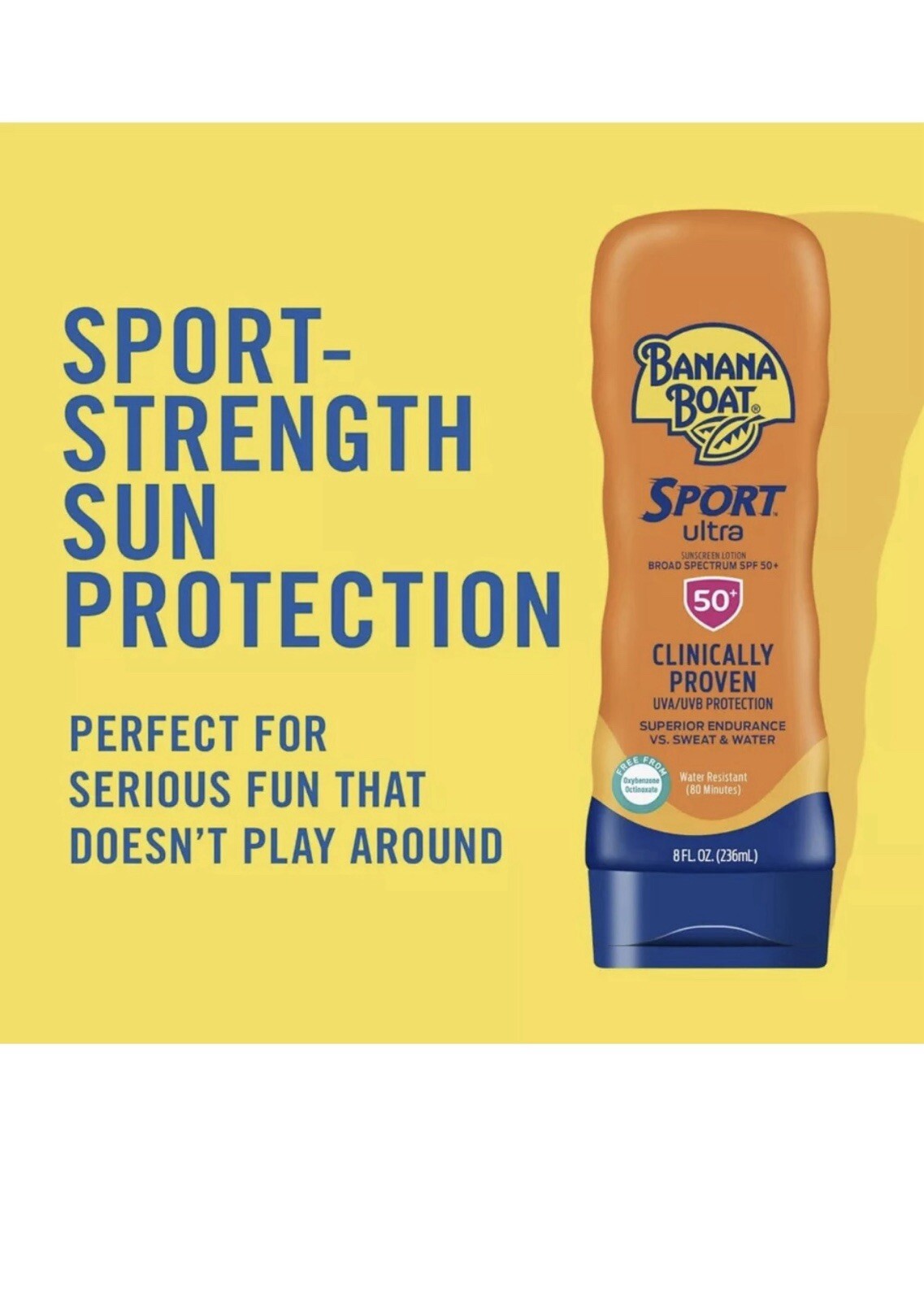 SPF 50 Sunscreen Lotion for Sports & Outdoor Activities - 8 Oz