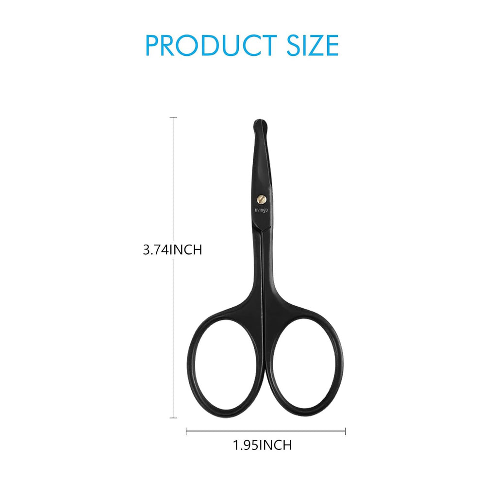 Nose Hair Scissors 3.75 Inch Safety Curved Rounded Tip for Facial Grooming