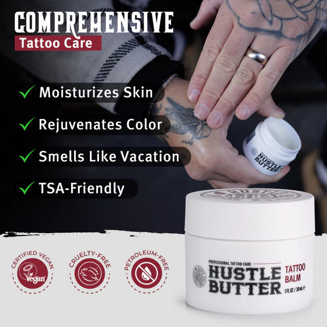 Hustle Butter Deluxe Tattoo Aftercare Cream 1oz Organic Healing Balm