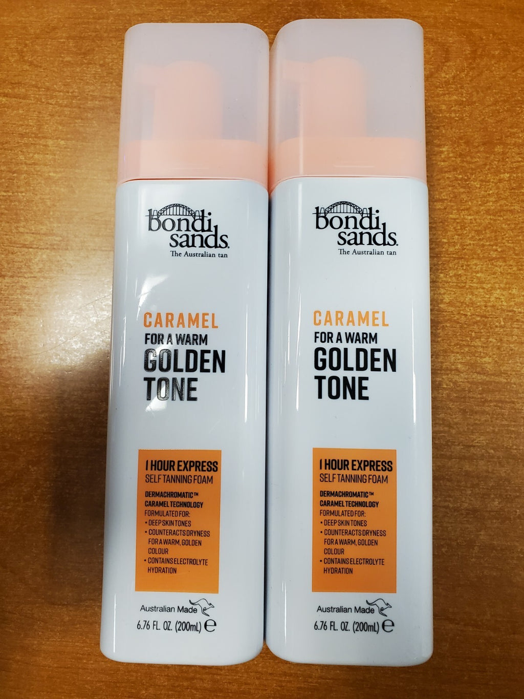 2 Pack Self Tanning Foam Caramel - 1 Hour Express, Deep Golden Glow