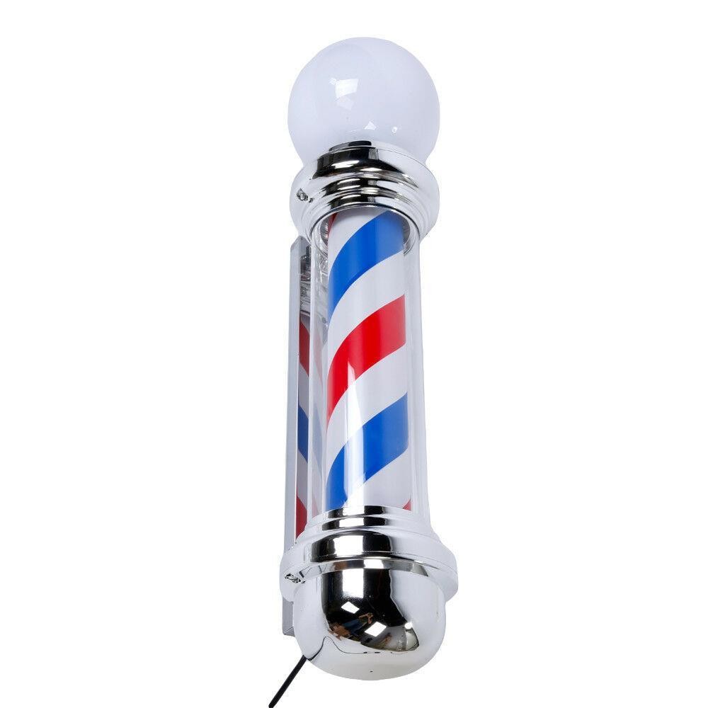 32-Inch Rotating LED Barber Pole Light for Shops and Salons