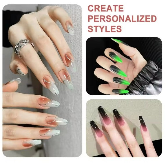 50Pcs Portable Nail Art Sponge Buffer Blocks with Grabbing Pen for DIY Manicure