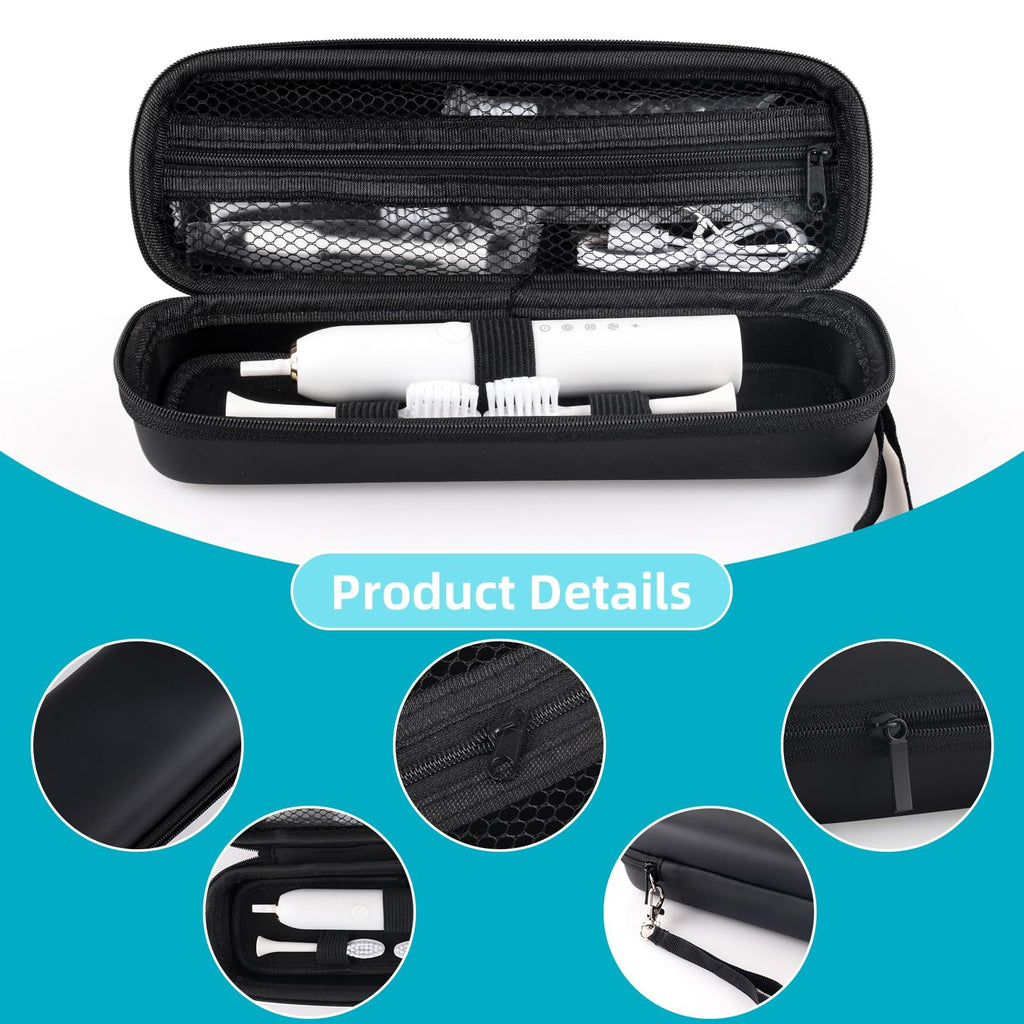 Electric Toothbrush Travel Case for Oral-B & Philips Rechargeable Brushes - Waterproof & Portable