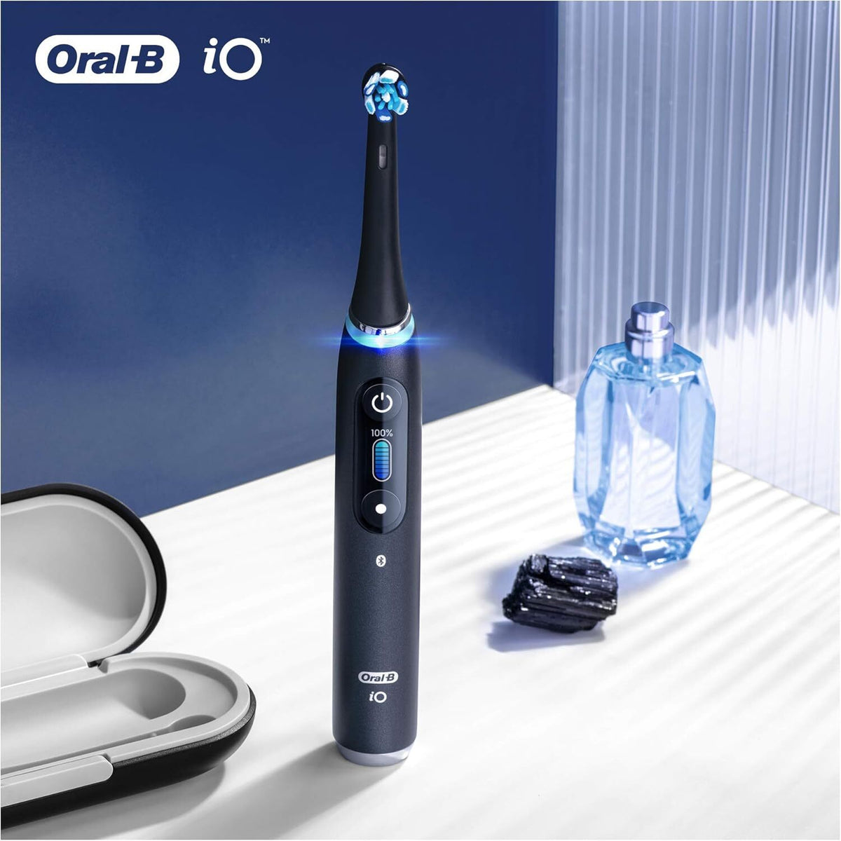Electric Toothbrush Replacement Heads Black 4-Pack for Oral-B IO