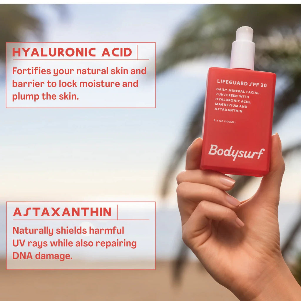 Mineral SPF 30 Sunscreen with Hyaluronic Acid - Daily Face & Body Sunblock