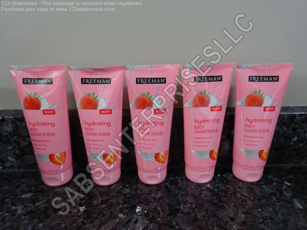 Hydrating Strawberry Milk Body Sugar Scrub - 6 fl oz, Pack of 5