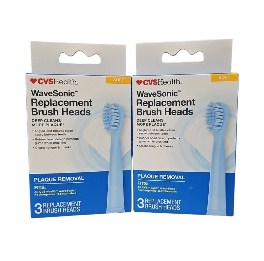 2 Pack Sonic Toothbrush Replacement Heads - Blue, CVS Soft Refills