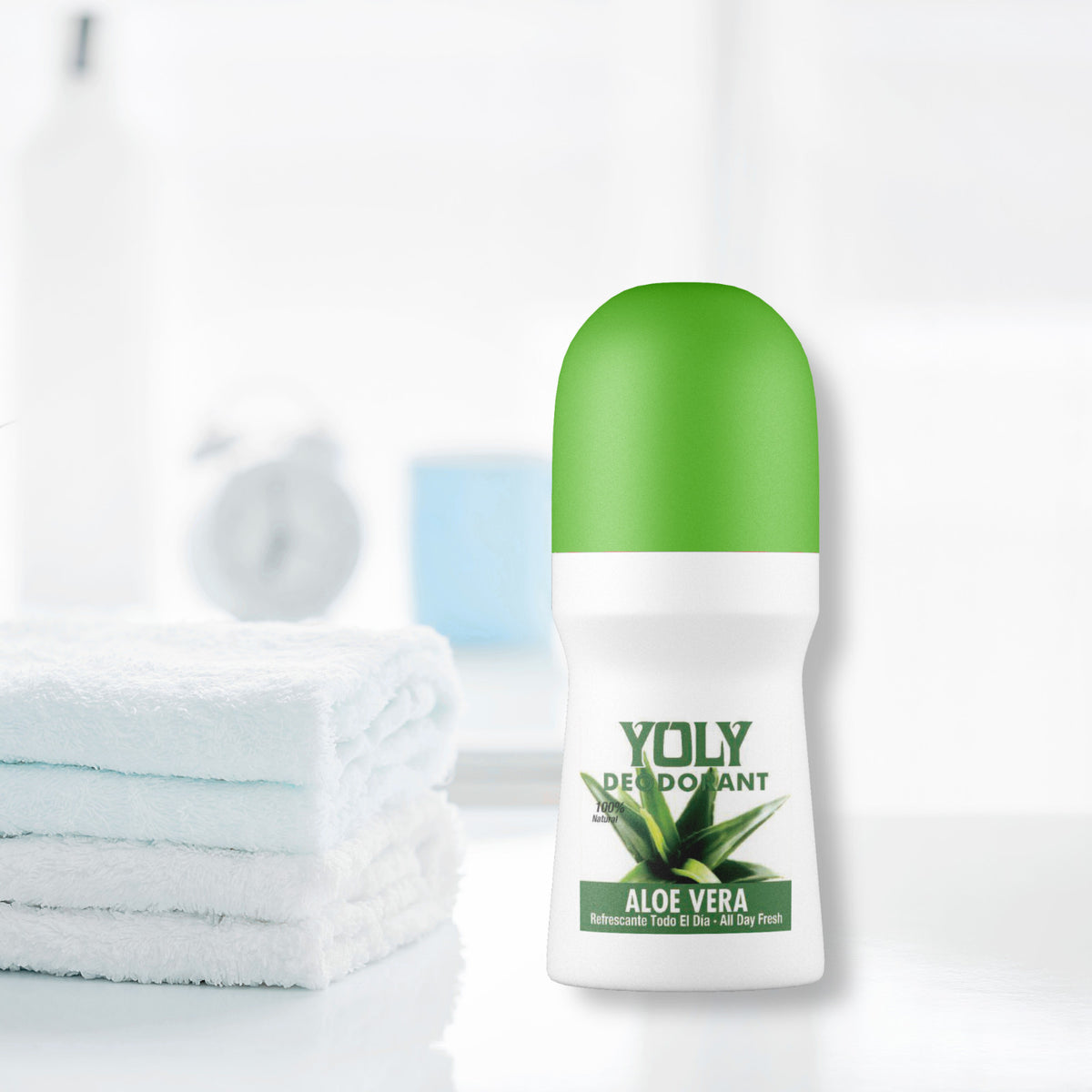Yoly Aloe Vera Deodorant 3-Pack - Soft Refreshing, Paraben-Free