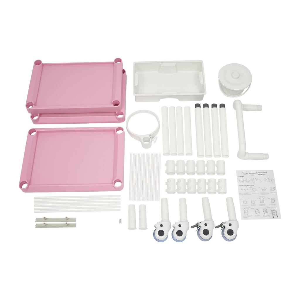Salon Trolley Cart with 3 Tiers, Drawer & Waste Bin - Rolling Spa Organizer