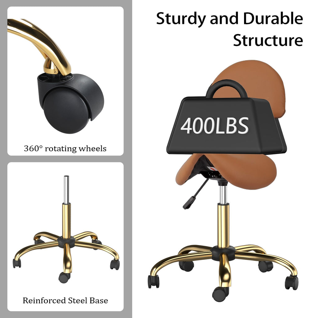 Heavy Duty Adjustable Office Drafting Stool with 400 Lb Capacity, Swivel & Hydraulic Height