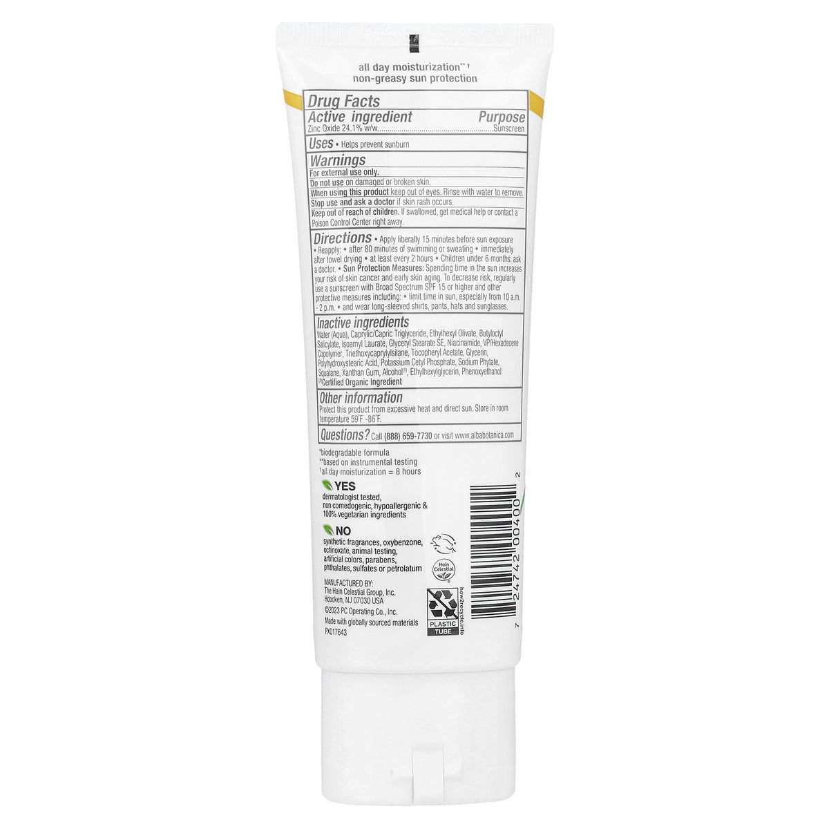 Mineral Sunscreen Lotion SPF 50 Fragrance-Free Water-Resistant 3 fl oz