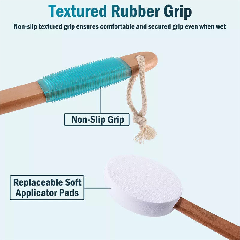 Long Lotion Applicator Back Brush for Self-Tanners and Lotions