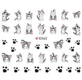 2 Sheets Cat Paw & Star Nail Art Decals - 3D Nail Stickers for Natural & Artificial Nails