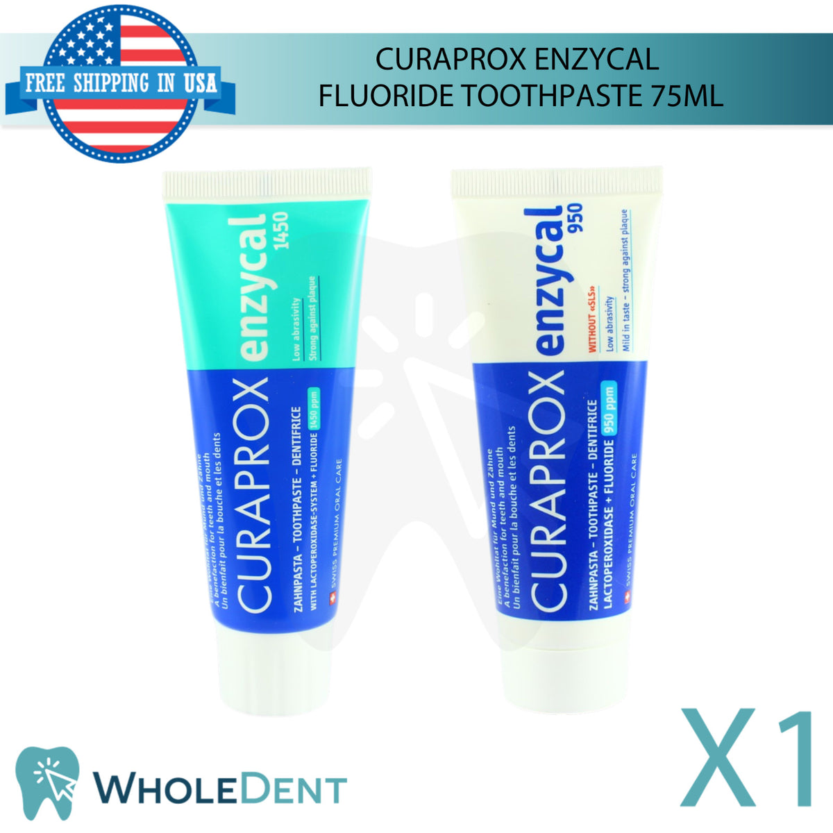 Gentle Fluoride Toothpaste for Daily Oral Hygiene 75ml - Enzymes & Saliva Support