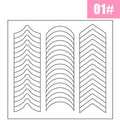 French Manicure Nail Art Tips Set - DIY Nail Guide Stickers for Perfect Tips
